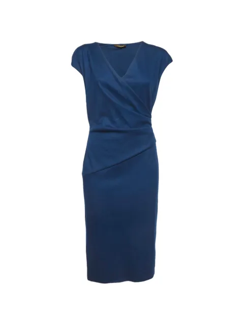 Roberto Cavalli Vintage V-neck midi dress Blue 1305601