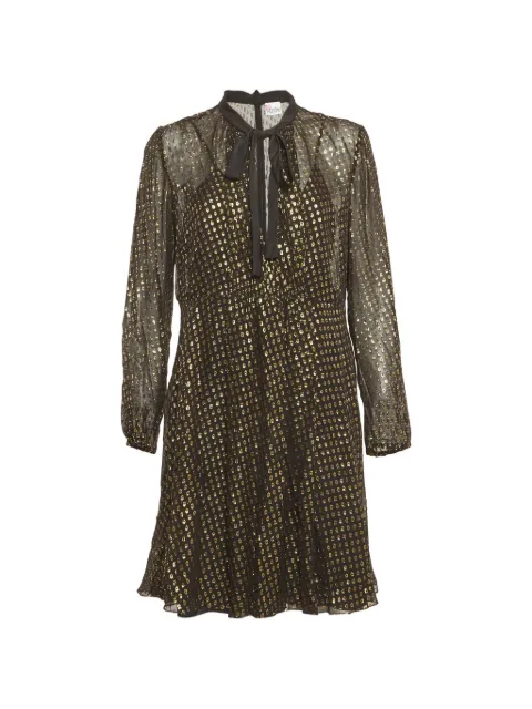 Red Valentino Vintage long-sleeve chiffon mini dress Black 1302486