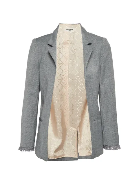Zadig&Voltaire Volly Frange jacquard open blazer Grey 1305336
