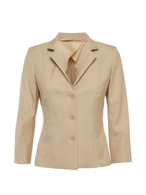Max Mara long-sleeve single-breasted blazer Neutrals 1310406