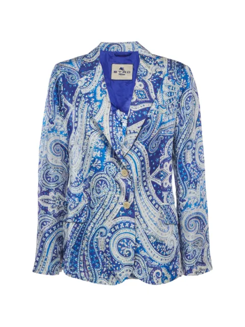 Etro Pre-Owned paisley-print blazer Blue 1316148