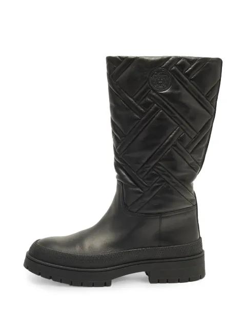 Hermès Pre-Owned Fuji quilted mid-calf boots Black 1304288