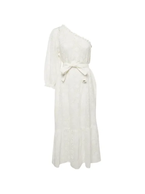 Melissa Odabash broderie anglaise one-shoulder midi dress White 1337556