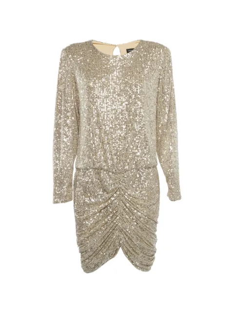 Retrofete Flynn ruched mini dress Gold 1279167