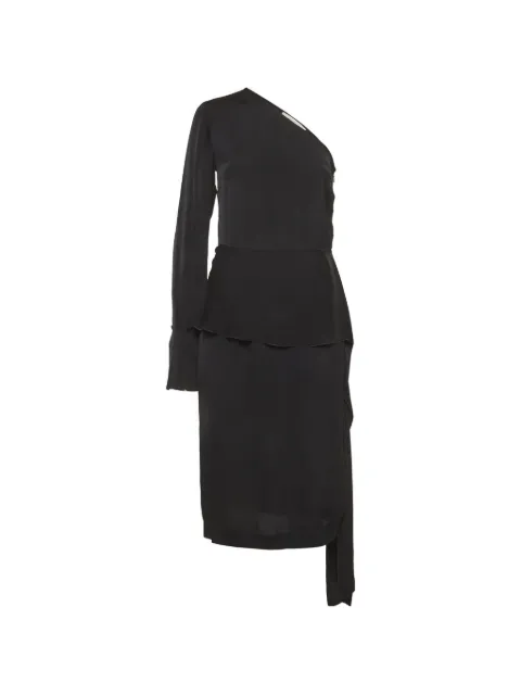 Stella McCartney Pre-Owned one-shoulder crepe midi dress Black 1308584
