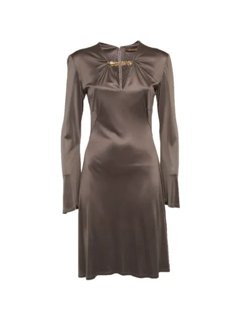 Roberto Cavalli Vintage ruched mini dress Brown 1303402