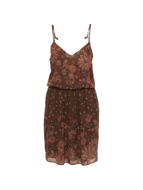 See By Chloé Vintage paisley-print chiffon mini dress Brown 1300971