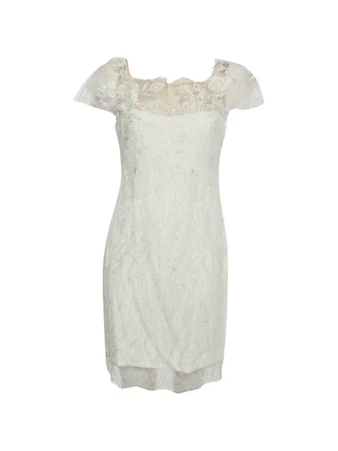 Self-Portrait laced mini dress White 1315066
