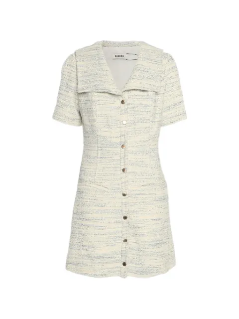 SANDRO tweed mini dress Neutrals 1252157