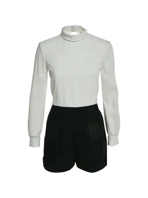 Saint Laurent Pre-Owned high-neck playsuit White 1317054