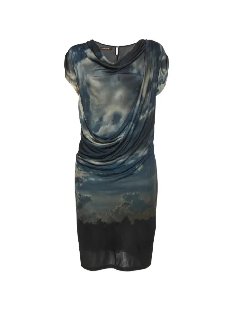 Roberto Cavalli Vintage printed jersey dress Blue 1305822