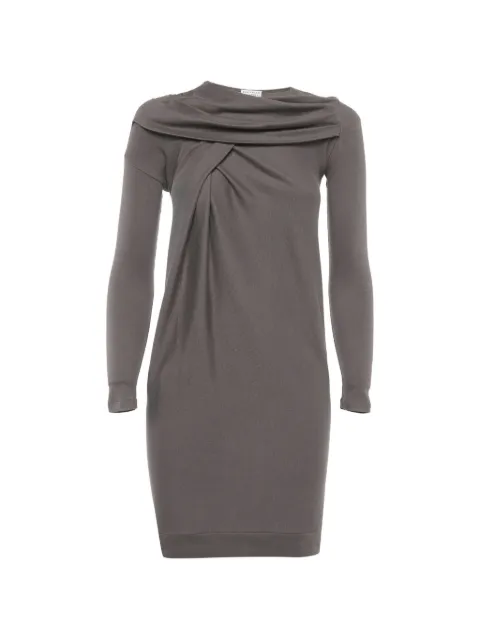 Brunello Cucinelli pleated knit dress Grey 1315978
