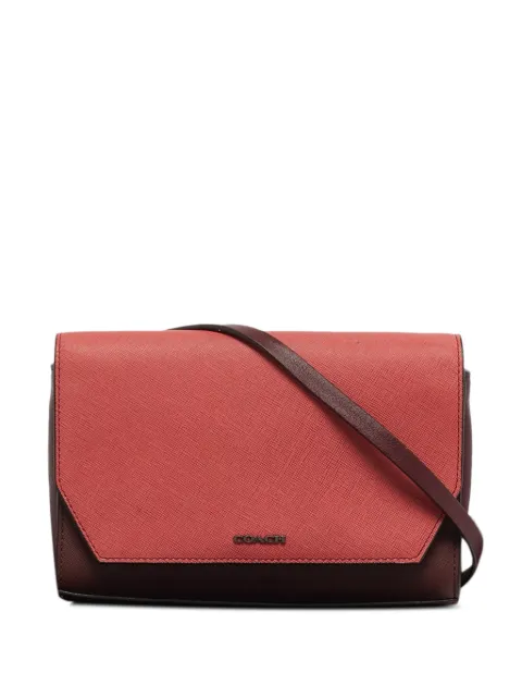 Coach Saffiano leather crossbody bag Brown 1264531