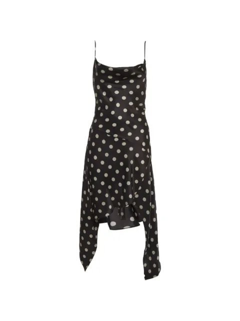 Nicholas polka-dot asymmetric dress Black 1330406