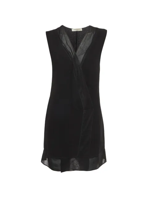 SANDRO crossover plunge-neck mini dress Black 1330808