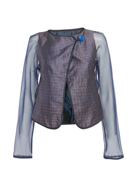 Giorgio Armani Pre-Owned sheer-sleeve jacket Purple 1257165