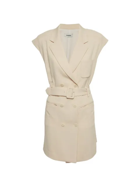 SANDRO belted sleeveless mini dress Neutrals 1358821