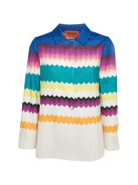Missoni Pre-Owned Zig Zag knit jacket White 1318894