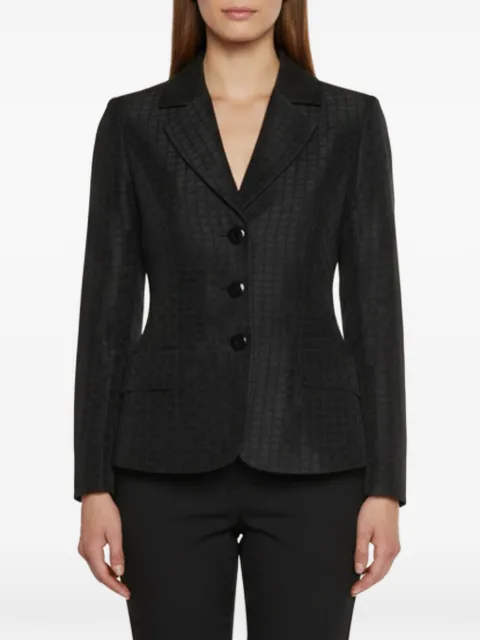 Emporio Armani Pre-Owned jacquard single-breasted blazer Black 1346442