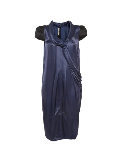 Prada Pre-Owned draped midi dress Blue 1315684