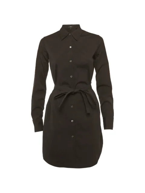 Theory belted long-sleeves mini dress Black 1288596