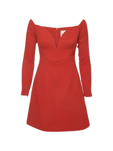 Roland Mouret 2023 bustier long-sleeve mini dress Red 1359710