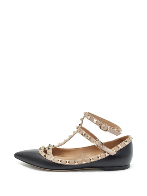 Valentino Garavani Pre-Owned rockstud ballet flats Black 1359480