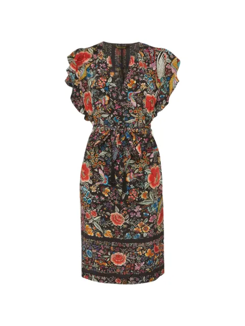 Roberto Cavalli Vintage floral-print midi dress Black 1309072
