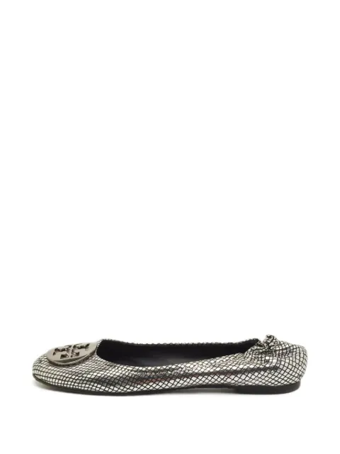 Tory Burch 2000s Reva logo-medallion ballet flats Silver 1290398