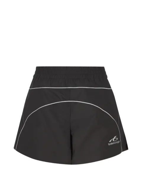 Balenciaga piped logo-print shorts Black A002BCTUO41