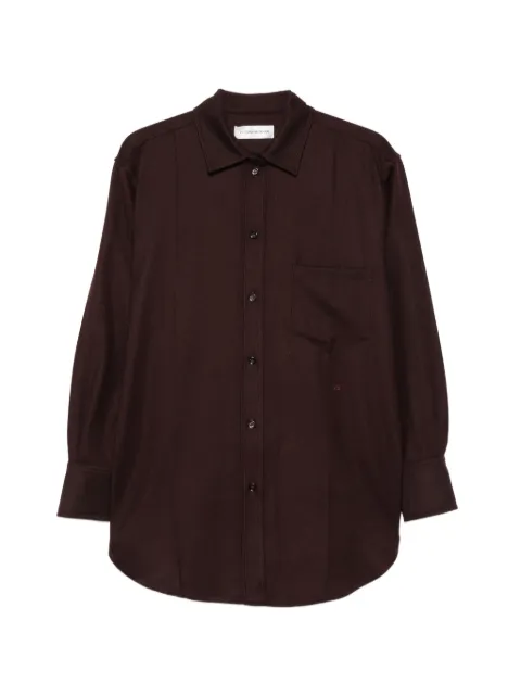 Victoria Beckham Remi long-sleeve shirt Brown 1326WSH007515A