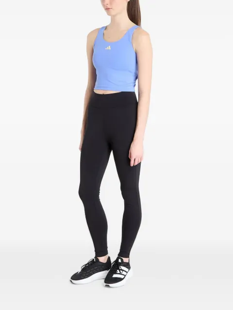 adidas Studio All Me logo-print cropped tank top Blue KV4683