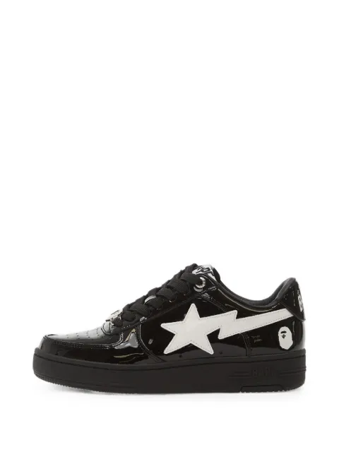 A BATHING APE® Bape Sta patent-leather sneakers Black 0ZXSHW302912QBKX