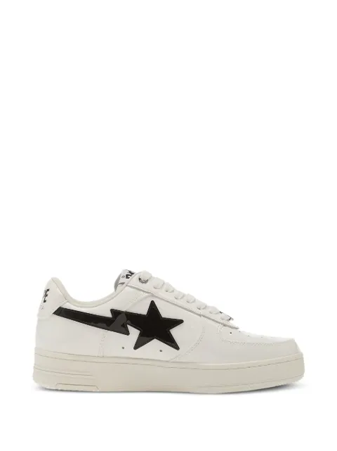 A BATHING APE® Bape Sta patent-leather sneakers White 0ZXSHW302912QWHX