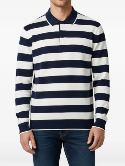 Carolina Herrera Vintage striped-pattern polo shirt Blue 1344443