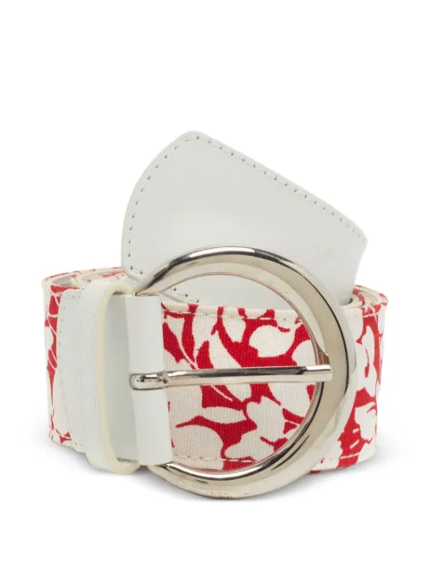 Burberry Pre-Owned floral-print buckle belt Red 1349854