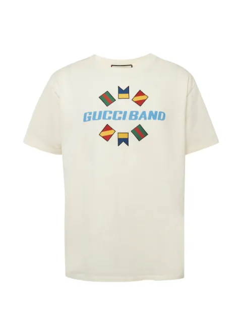 Gucci Pre-Owned logo-print T-shirt Neutrals 1339111