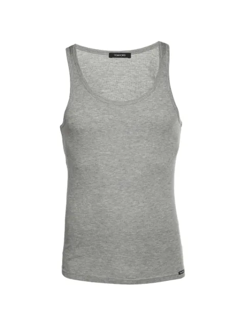 Tom Ford Vintage rib-knit tank top Grey 1334874
