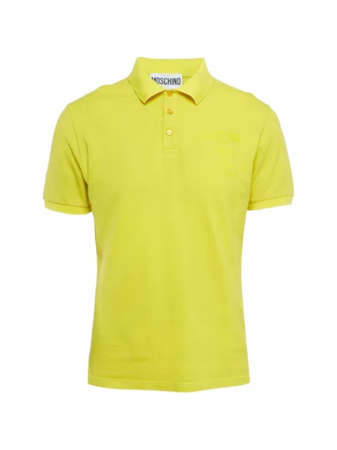 Moschino Pre-Owned piqué polo shirt Yellow 1261690