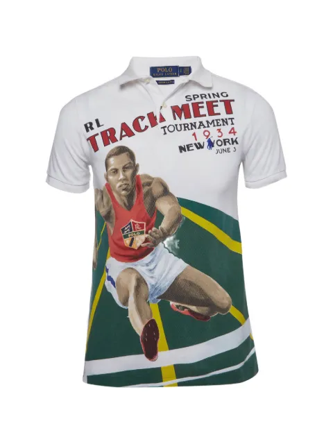 Polo Ralph Lauren Vintage Track Meet graphic polo shirt White 1327577