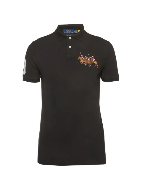 Polo Ralph Lauren Vintage embroidered-logo piqué polo shirt Black 1294300