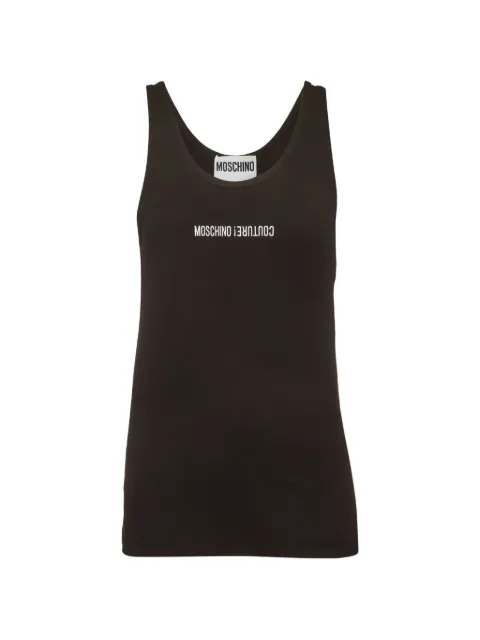 Moschino Pre-Owned ribbed-knit tank top Black 1358121
