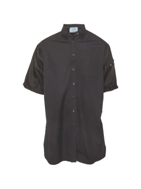 Prada Pre-Owned Triangle Logo short-sleeve shirt Black 1338357