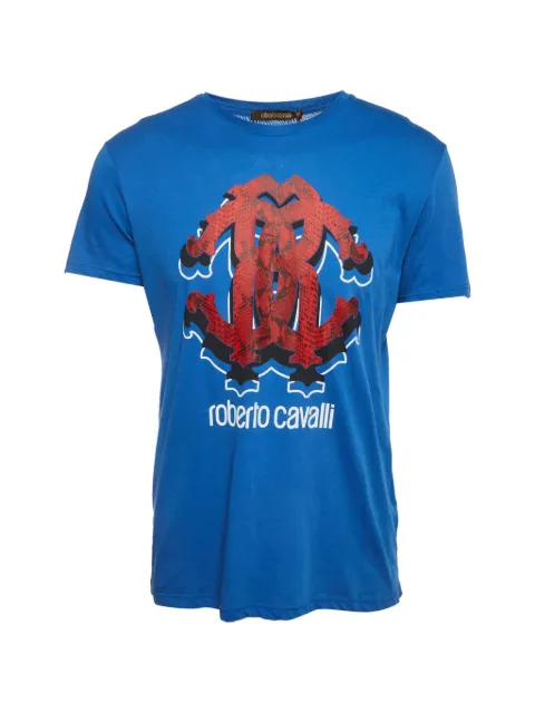 Roberto Cavalli Vintage logo-print T-shirt Blue 1326667