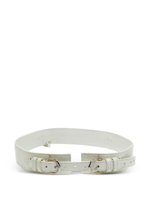 Burberry Pre-Owned double-buckle leather belt White 1264050