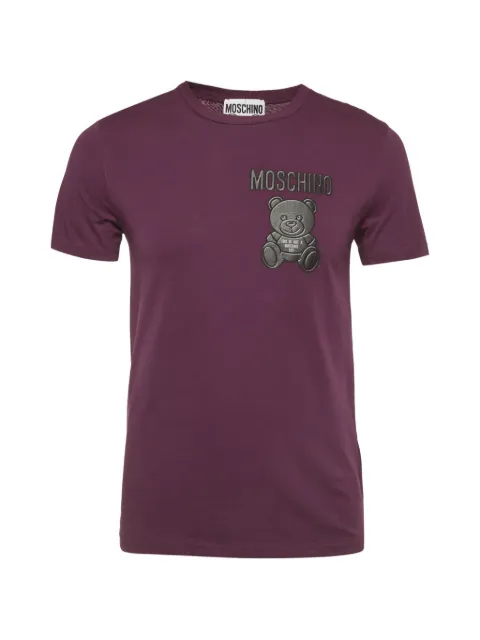 Moschino Pre-Owned logo-print T-shirt Purple 1358051