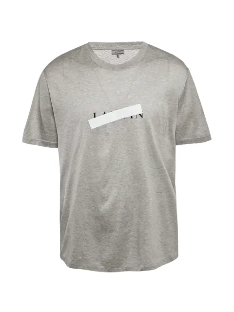 Lanvin Pre-Owned logo reflective tape T-shirt Grey 1256519