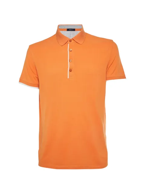 Zegna pique knit polo shirt Orange 1336181