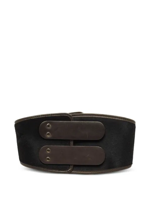 Fendi Pre-Owned 2012 calf-hair waist belt Black 1292342