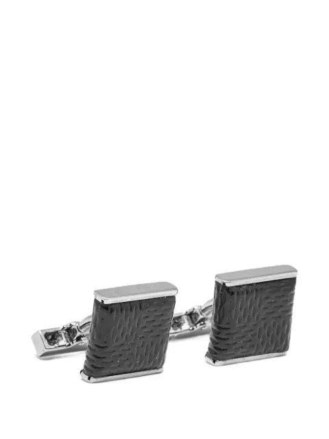 Louis Vuitton Pre-Owned Damier Graphite leather cufflinks Silver 1329057